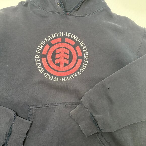 Y2K Element Skateboards Distressed Hoodie L - Picture 2 of 8